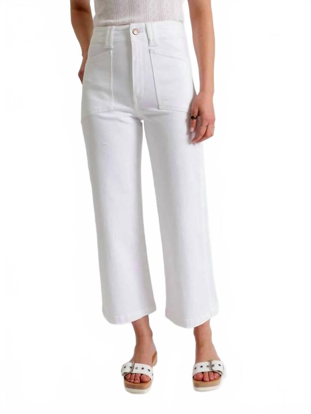 NEW DAZE valley girl high rise crop wide leg jeans in lamb